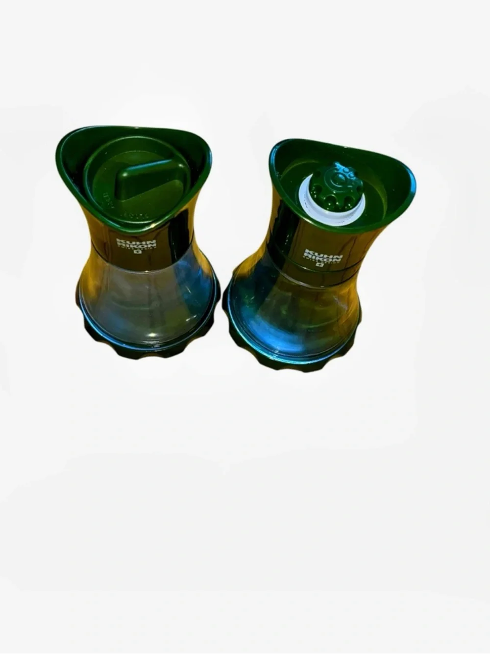 Kuhn Rikon vase salt pepper grinder glass set green Switzerland